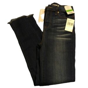 2/$20 High waist, high rise, dark stretchy skinny jeans With Fray